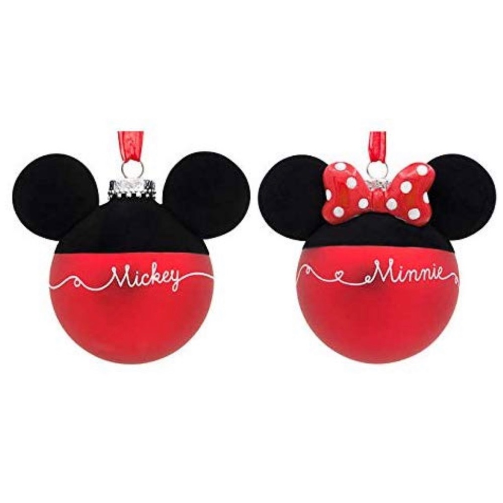 Hallmark Mickey & Minnie Mouse set Christmas Ornaments